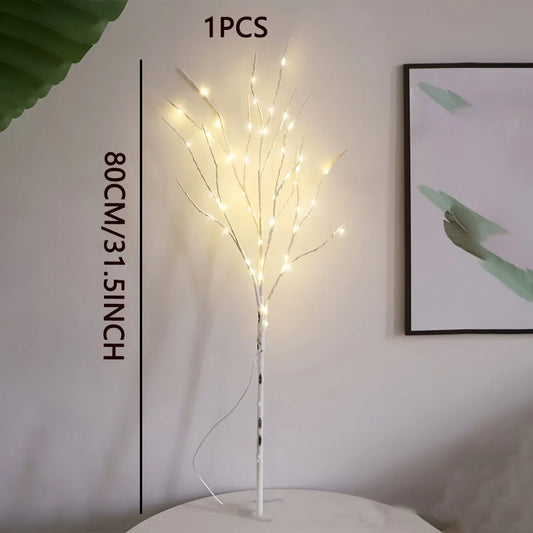 Branches lumineuses décoratives effet bouleau Nidora