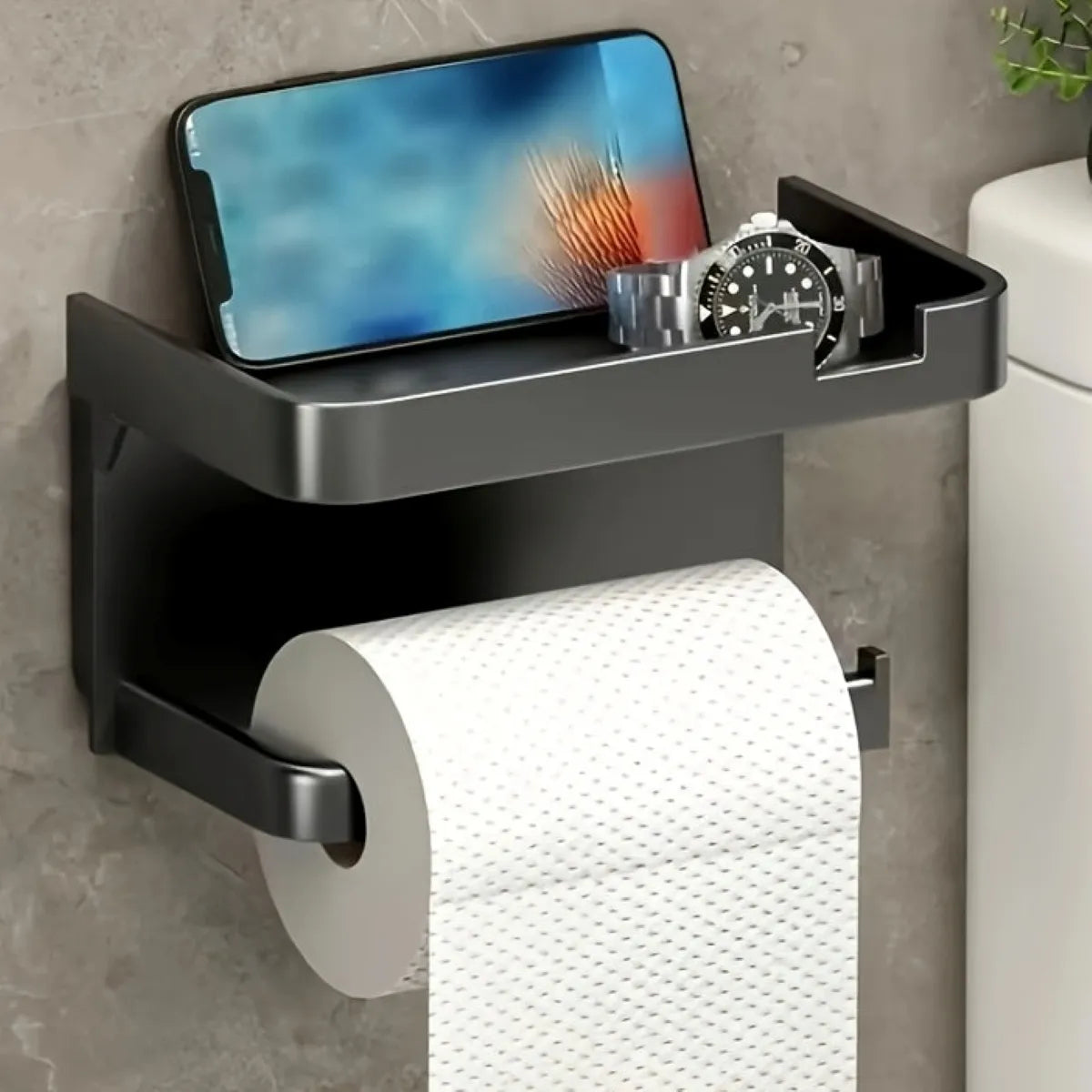 Support WC élégant avec fixation adhésive