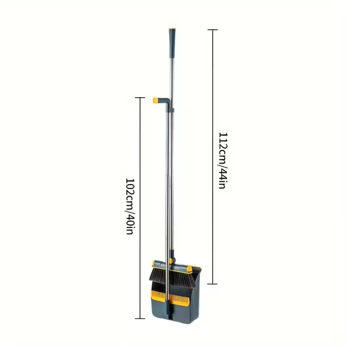 Balai en acier inoxydable avec pelle pliante