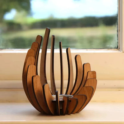 Support bougies artisanales en bois Nidora