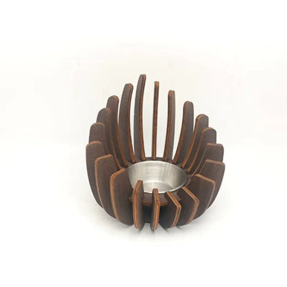 Support bougies artisanales en bois Nidora