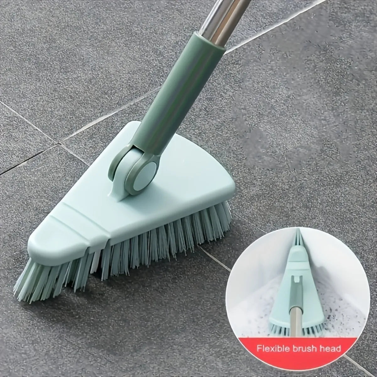 Brosse de sol avec tête flexible et ergonomique