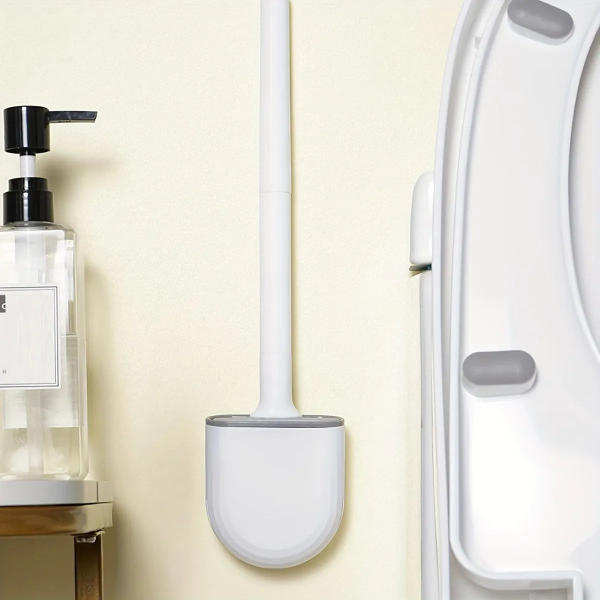 Brosse WC murale en silicone Nidora