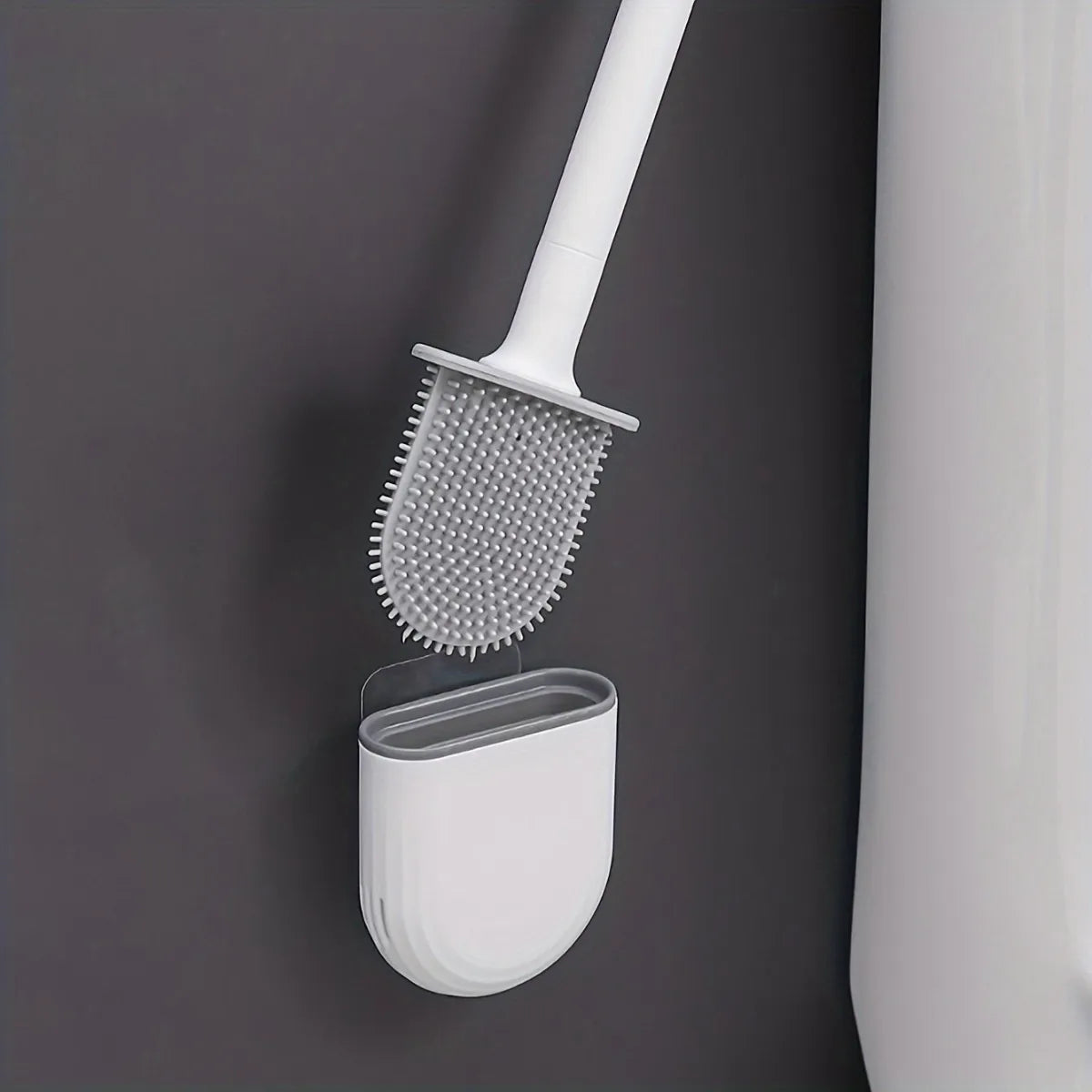 Brosse WC murale en silicone Nidora