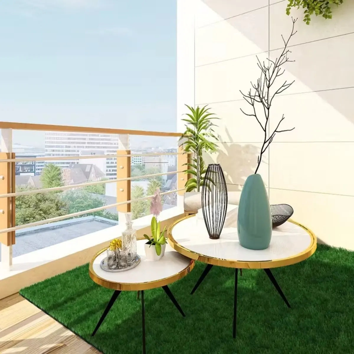 Dalles de gazon artificiel 30×30 cm (lot de 11) Nidora