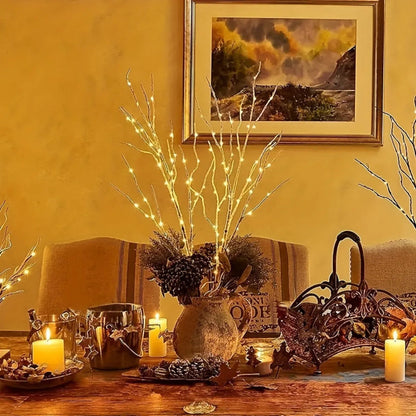 Branches lumineuses décoratives effet bouleau Nidora