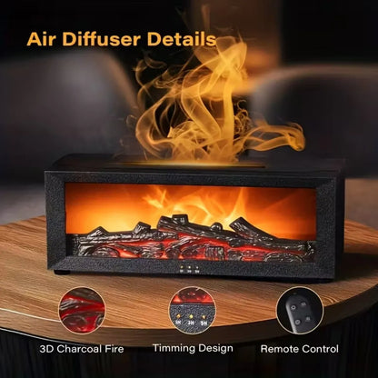 Humidificateur d’air Nidora avec effet flamme et branchement USB silencieux.