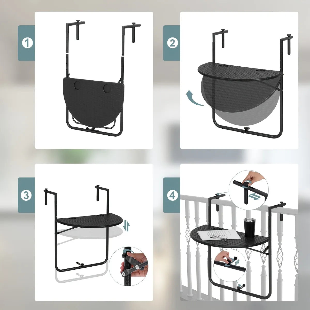 Table accrochable idéale pour petits espaces