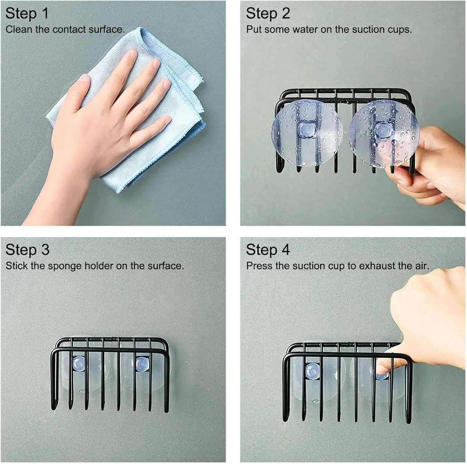 Organisateur mural pour évier avec ventouses solides