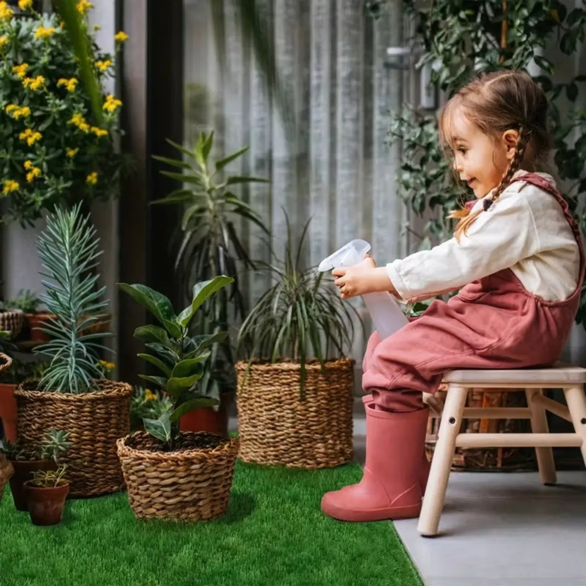 Dalles de gazon artificiel 30×30 cm (lot de 11) Nidora