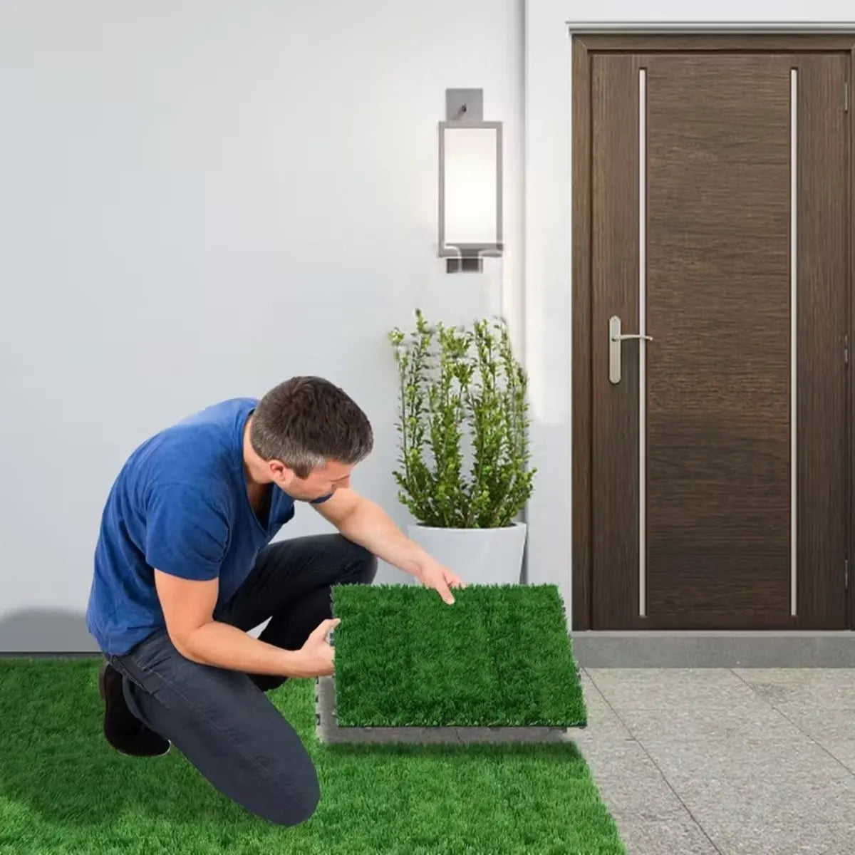 Dalles de gazon artificiel 30×30 cm (lot de 11) Nidora