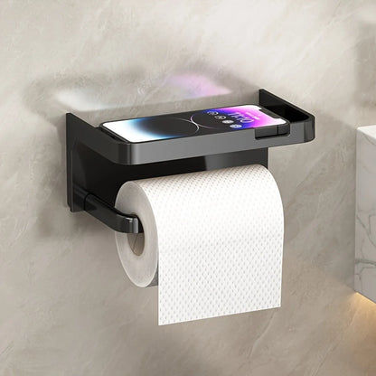 Porte-papier toilette mural avec support téléphone Nidora