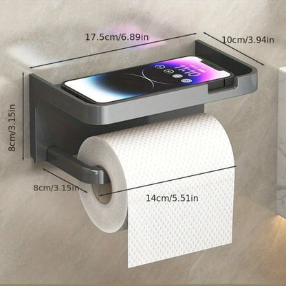 Support adhésif sans perçage pour rouleau papier toilette