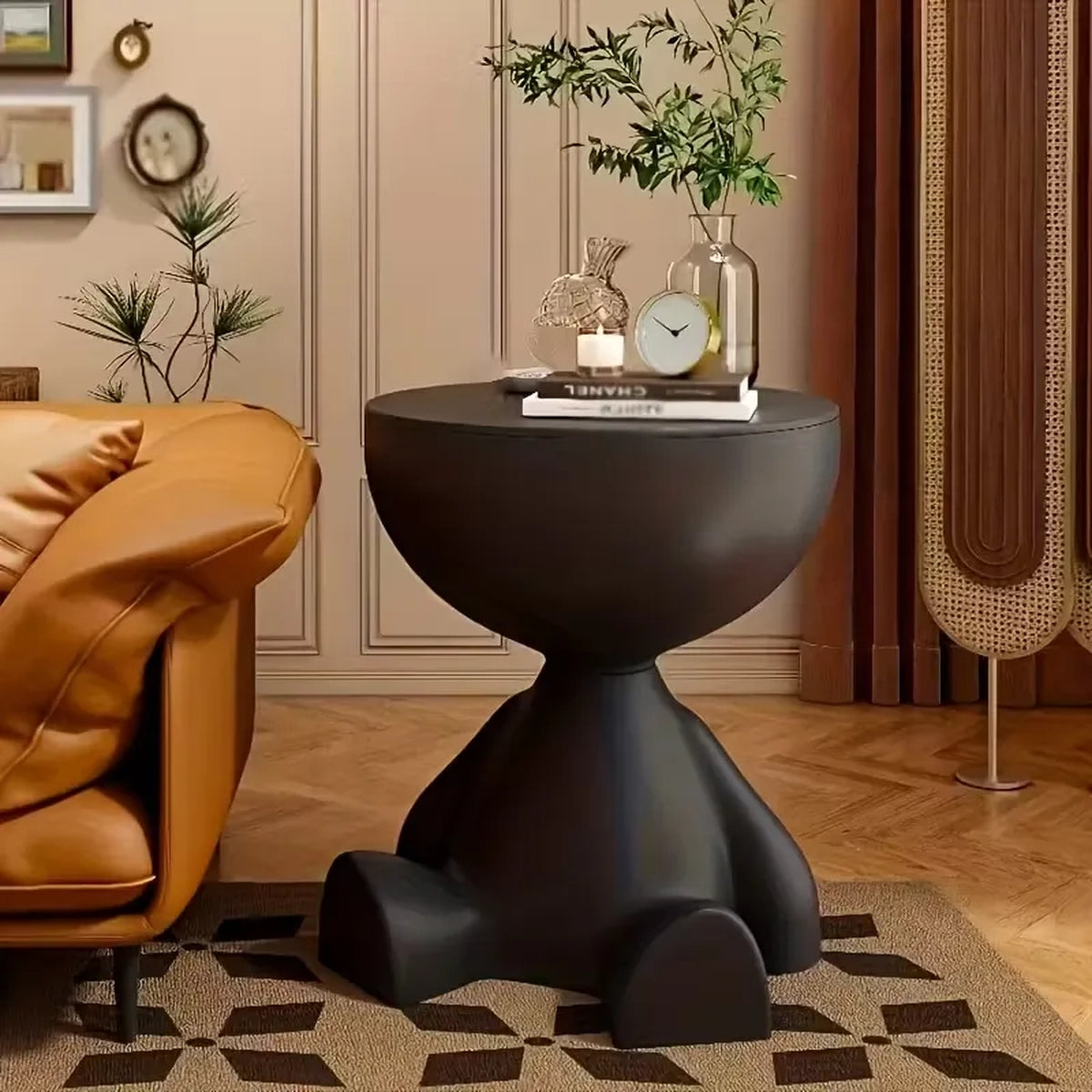 Table d’appoint multifonctionnelle avec couvercle amovible et espace de rangement discret, Nidora.