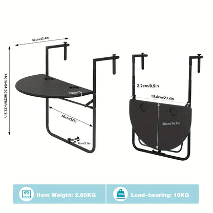 Table de balcon moderne et pratique Nidora