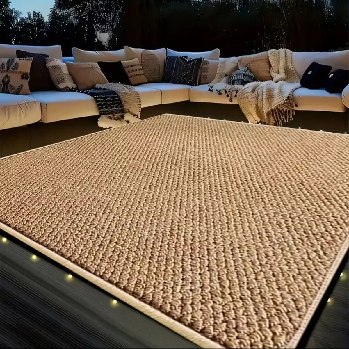 Tapis pour terrasse et jardin effet coco